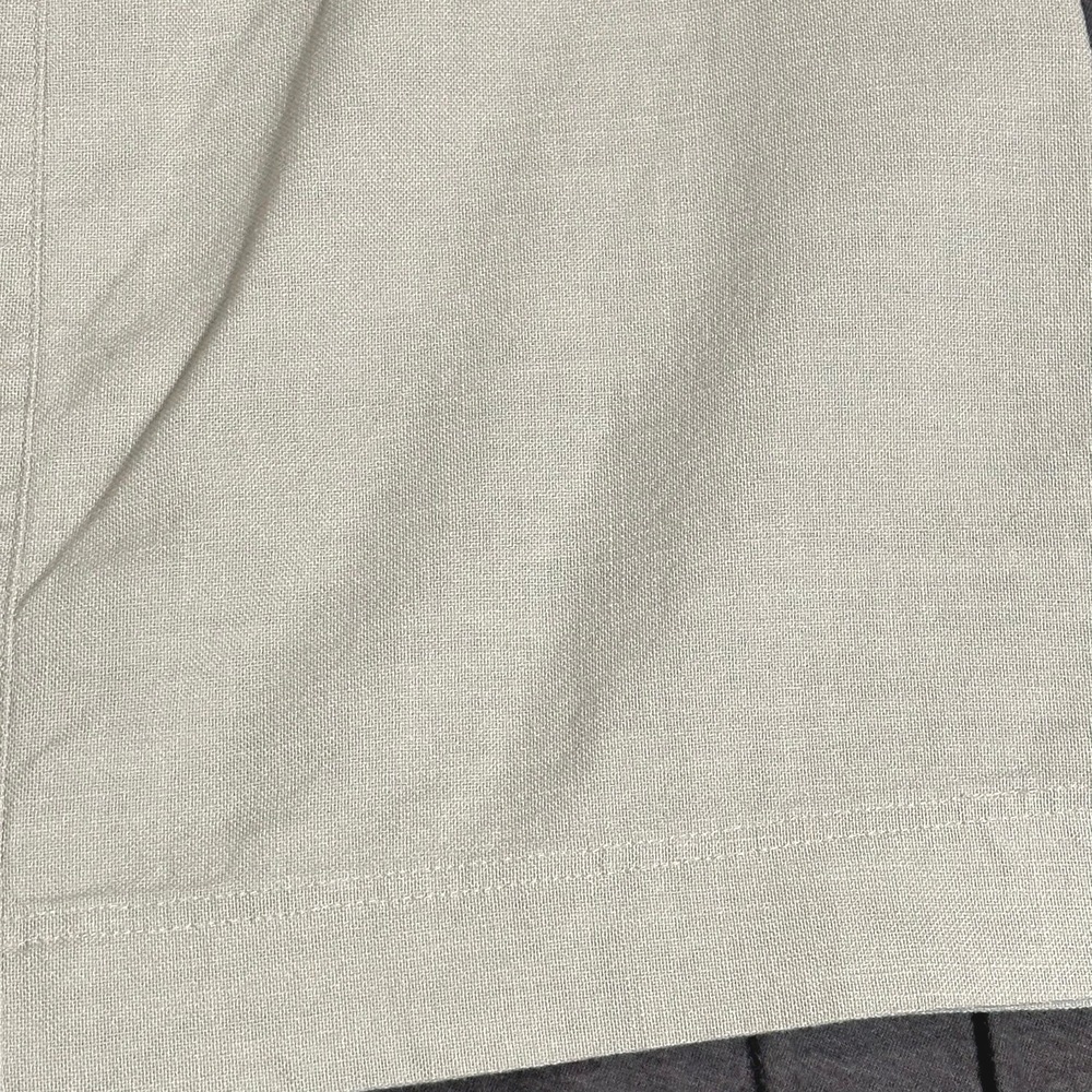 Woolrich Linen Blend A-Line Mini Skirt Beige Khaki Drawstring Pocket Size 12 - Picture 9 of 15